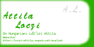 attila loczi business card